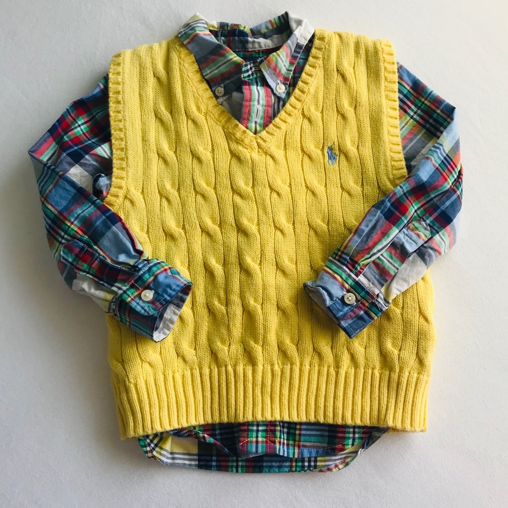 Ralph Lauren Boys sweater vest & button down
